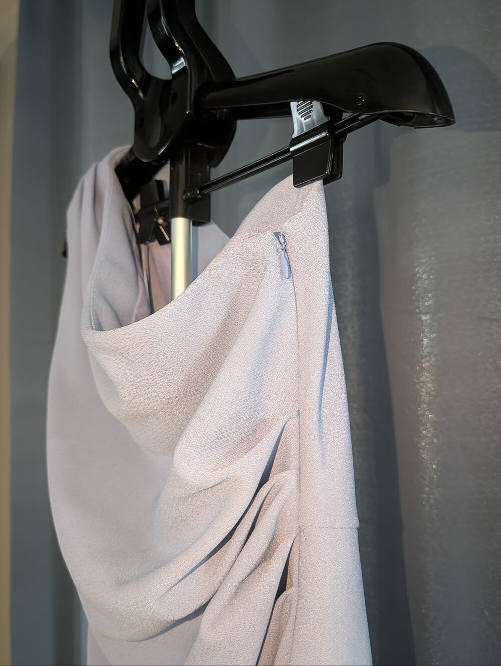 Elliat One-Shoulder Lavender Draped Dress - Picture 4 of 5